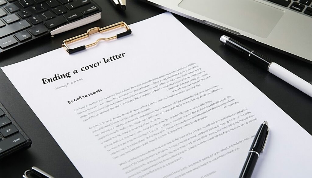 how do i end a cover letter