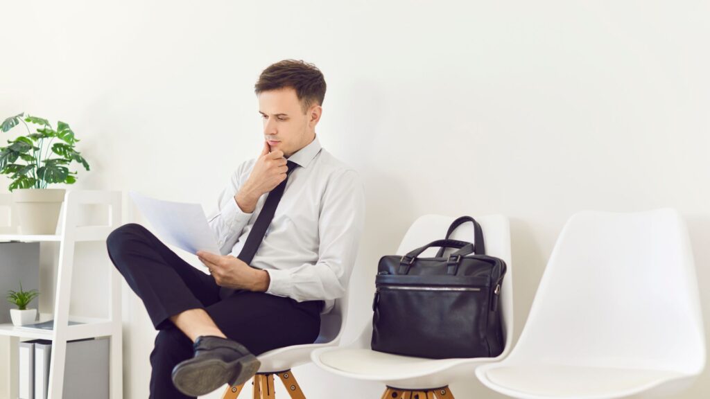 Letter of intent being reviewed by the jobseeker