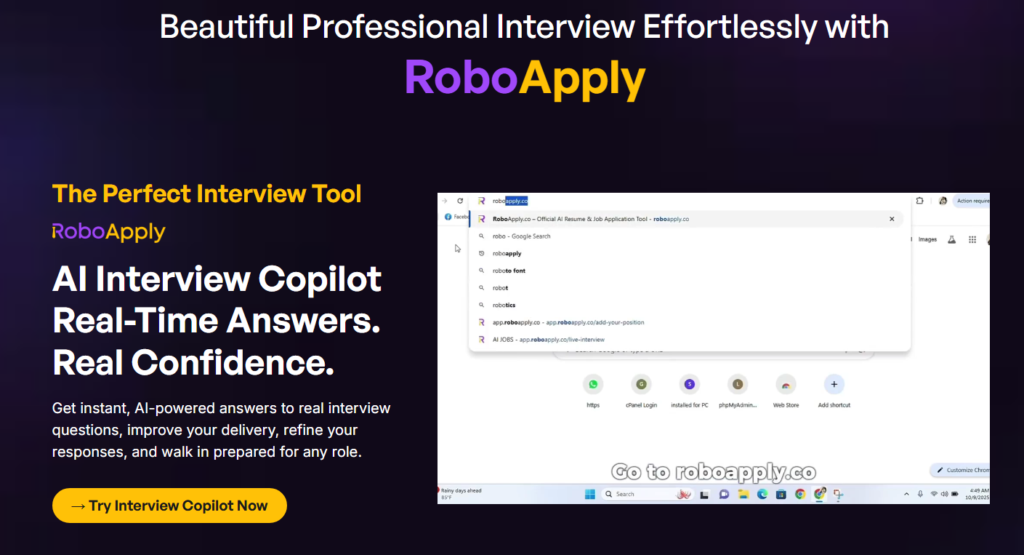 RoboApply Webpage