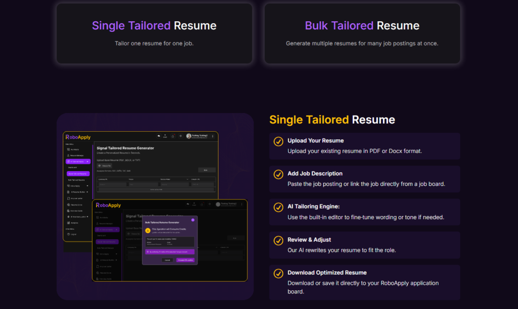 AI-Tailored Apply RoboApply