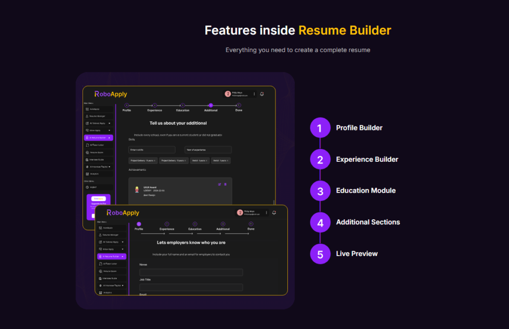 Resume Builder RoboApply
