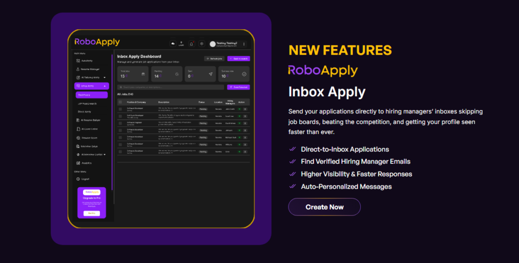 RoboApply Inbox Apply